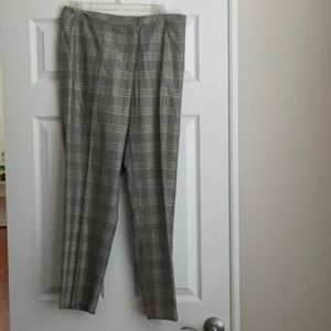 Escada - Plaid Pants - black, white, green-yellow